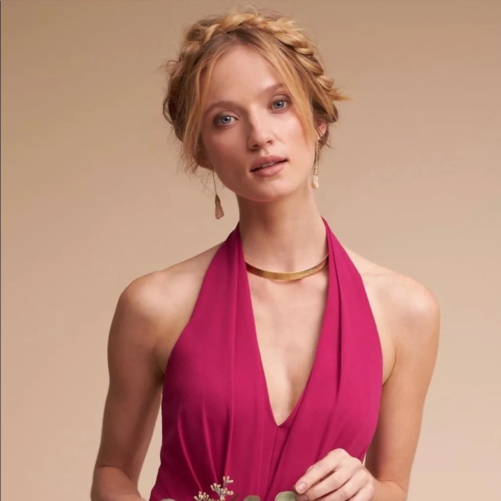 BHLDN Jill Stuart Rasa Dress Wild Rose Long Gown Z435-11